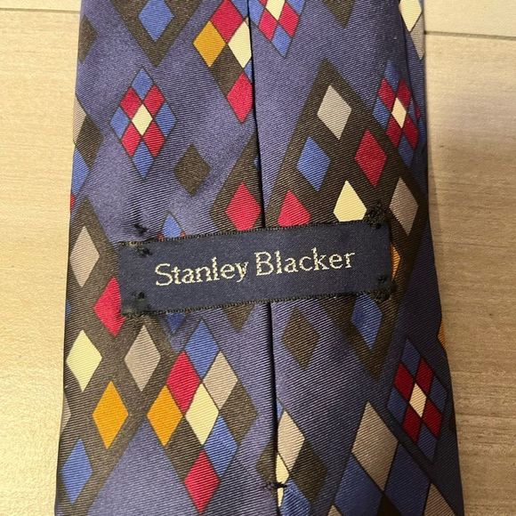 Stanley Blacker Mens Tie Multi color All silk - Picture 2 of 5